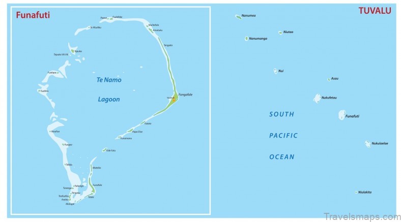 map of tuvalu tourist guide 2