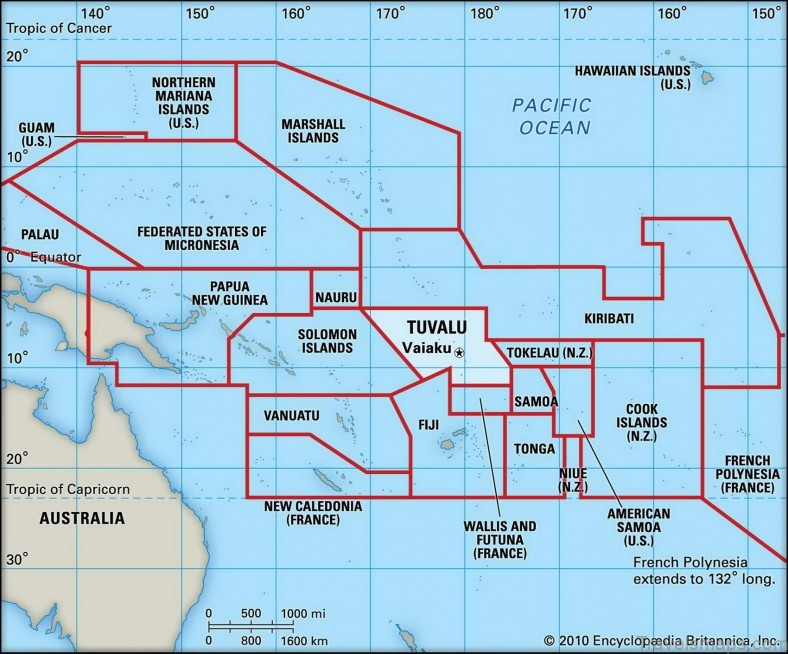 map of tuvalu tourist guide 3