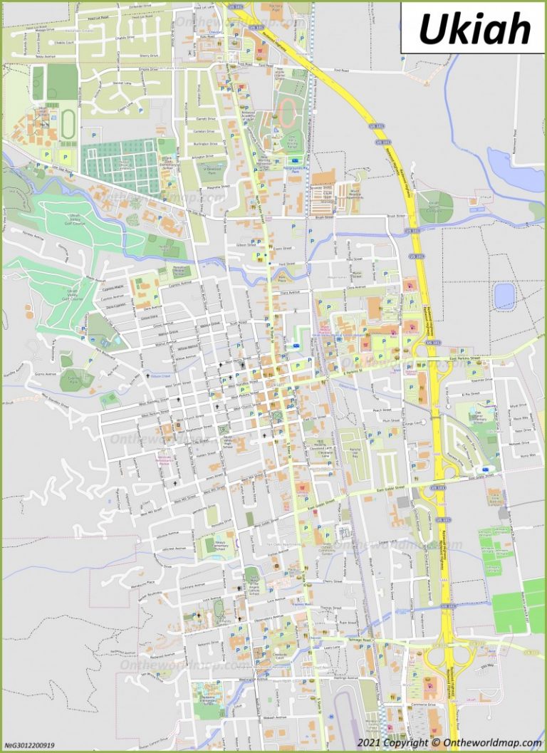 Map of Ukiah - Ukiah Travel Guide: Things To Do, Where To Stay 