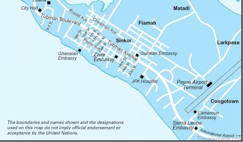 Monrovia (Liberia) Travel Guide For Tourist - Map Of Monrovia