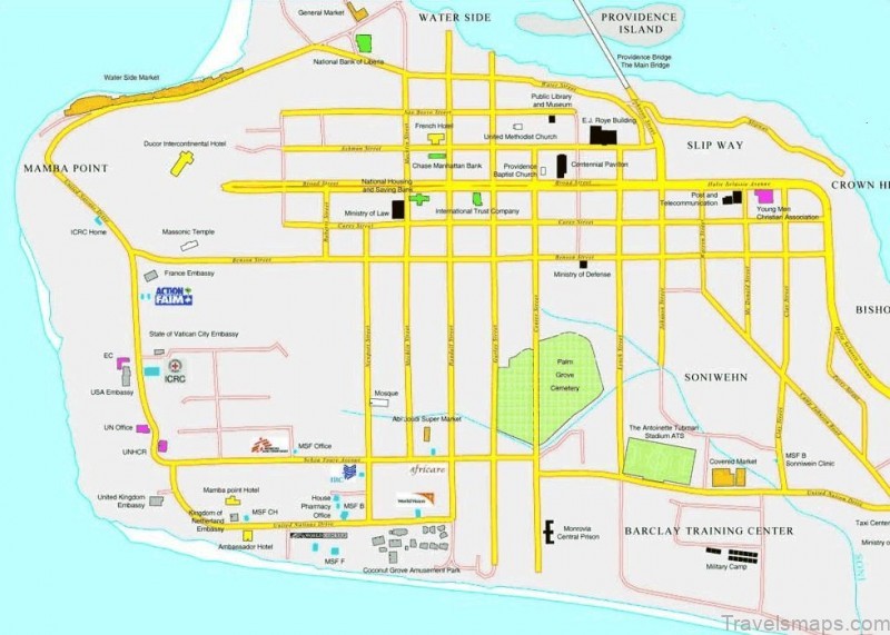 monrovia liberia travel guide for tourist map of monrovia 5