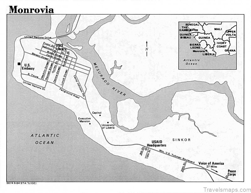 monrovia liberia travel guide for tourist map of monrovia