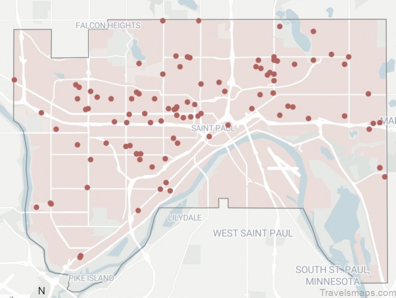 st paul travel guide for tourist map of st paul 4