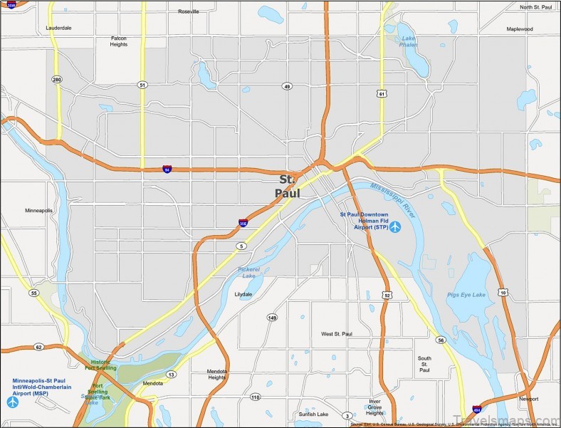 st paul travel guide for tourist map of st paul 7
