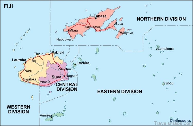 travel guide for tourist map of fiji 3