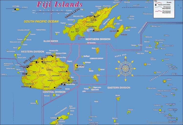 travel guide for tourist map of fiji
