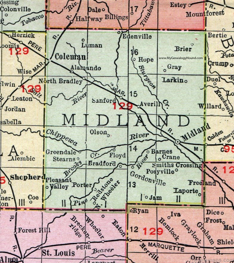 travel guide for tourist map of midland
