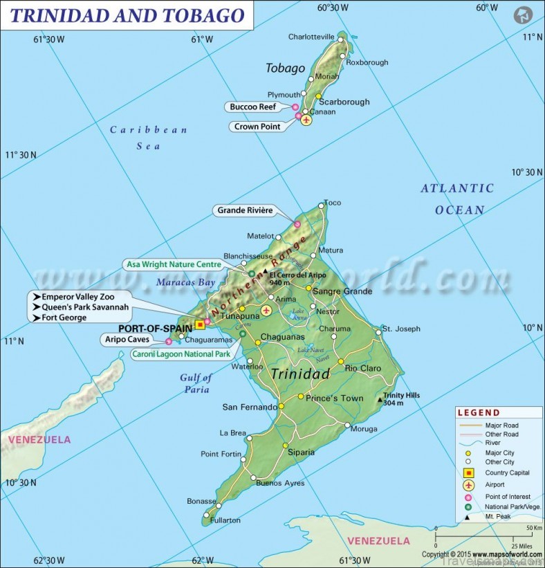 trinidad and tobago travel guide with maps