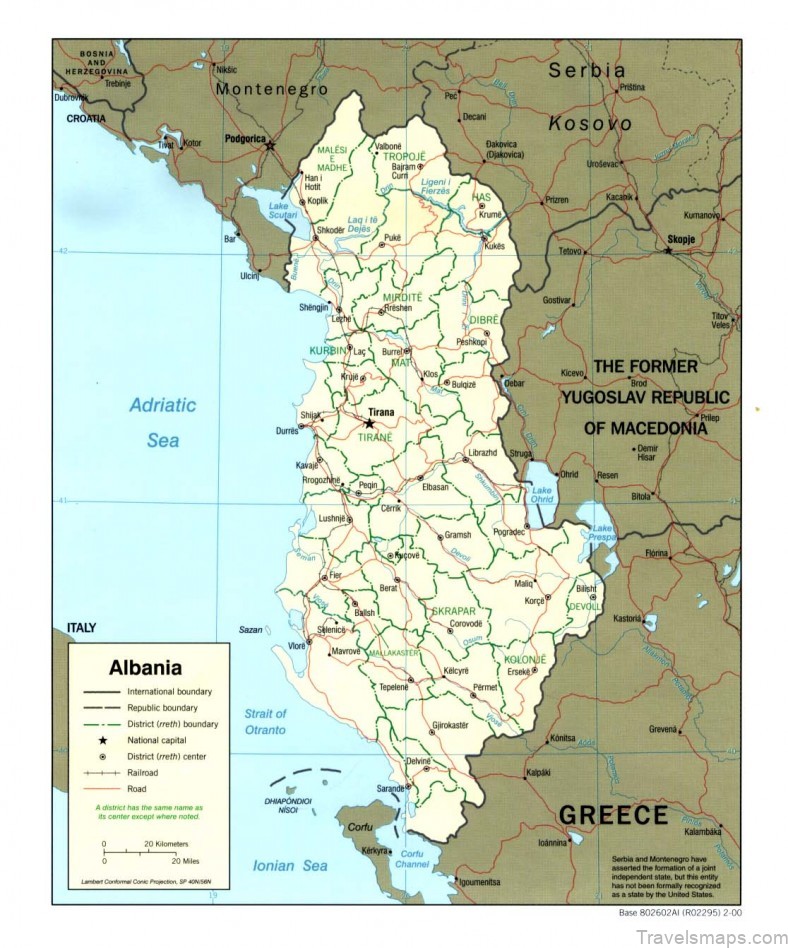 albania travel guide map of albania for tourists 1