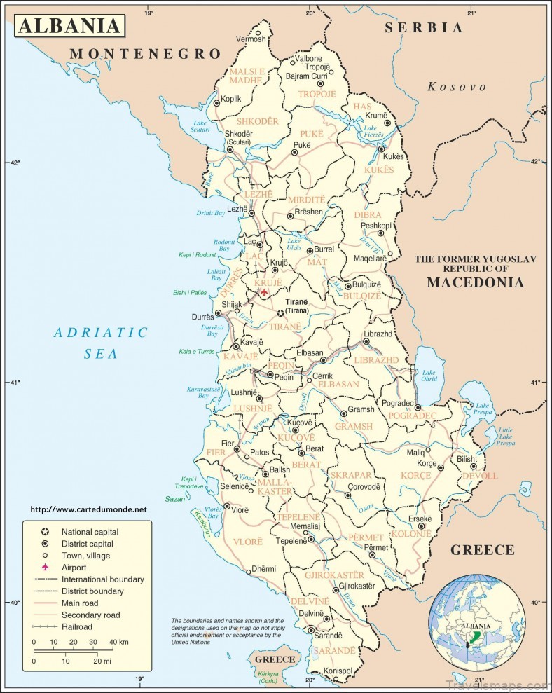 albania travel guide map of albania for tourists 3