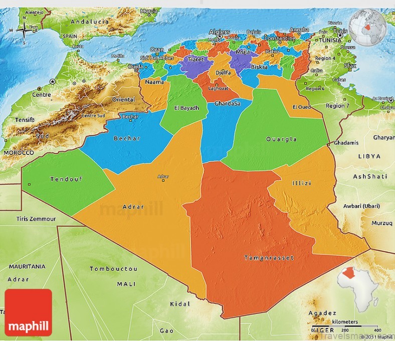 algerian travel guide algeria map 6