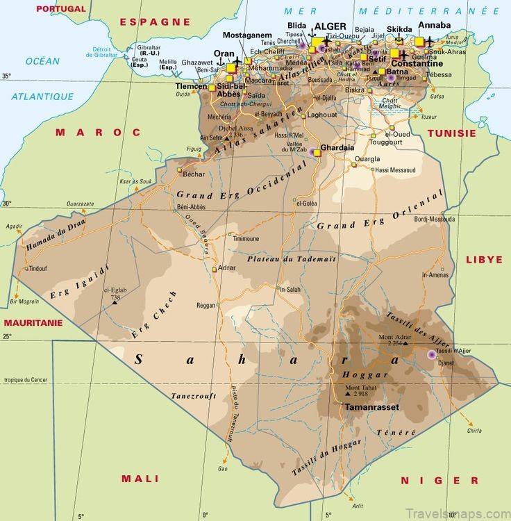algerian travel guide algeria map