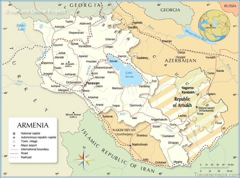 armenia travel guide map of armenia 1