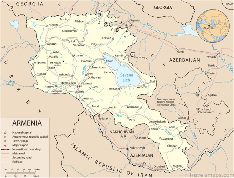 armenia travel guide map of armenia 5