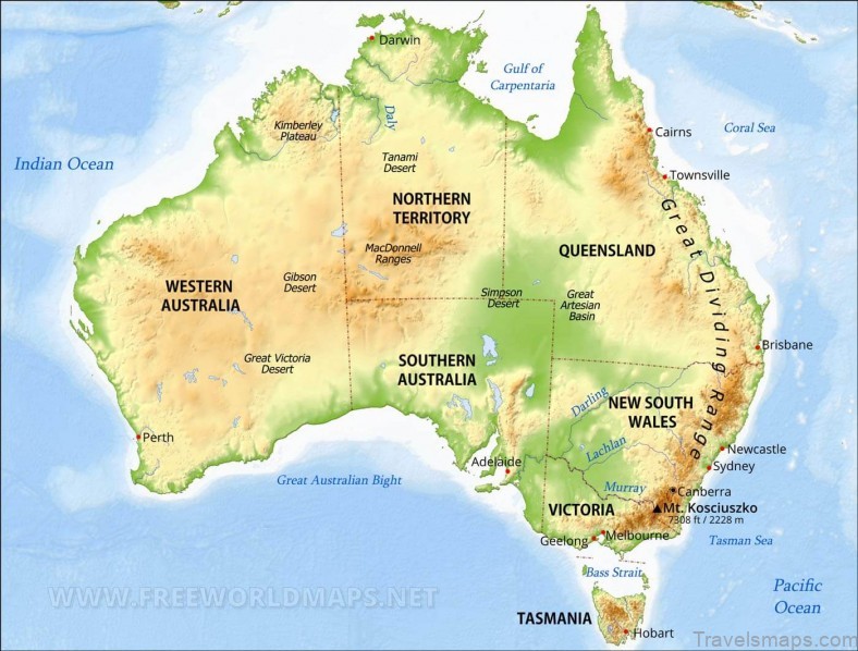 australia travel guide for tourists map of australia 1