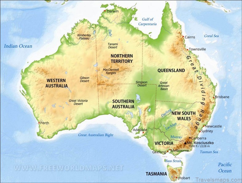 australia travel guide for tourists map of australia 1