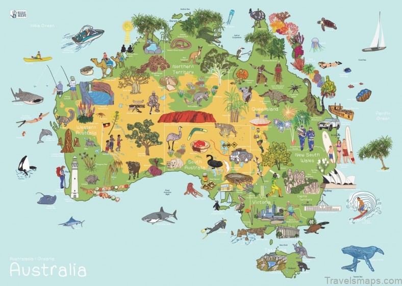 australia travel guide for tourists map of australia