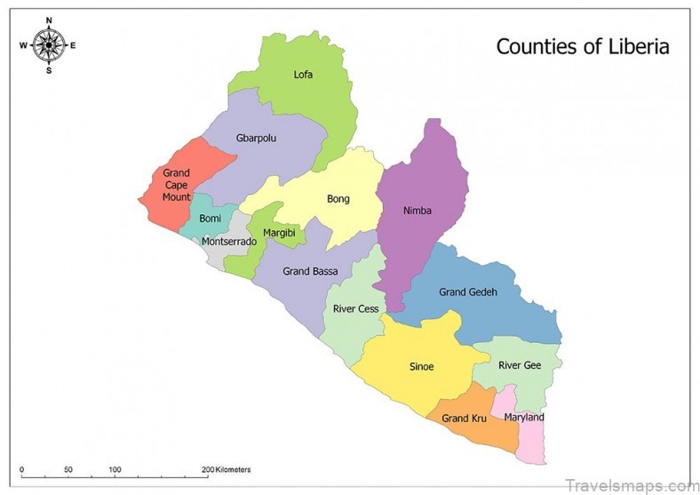 liberia travel guide for tourist map of liberia 2