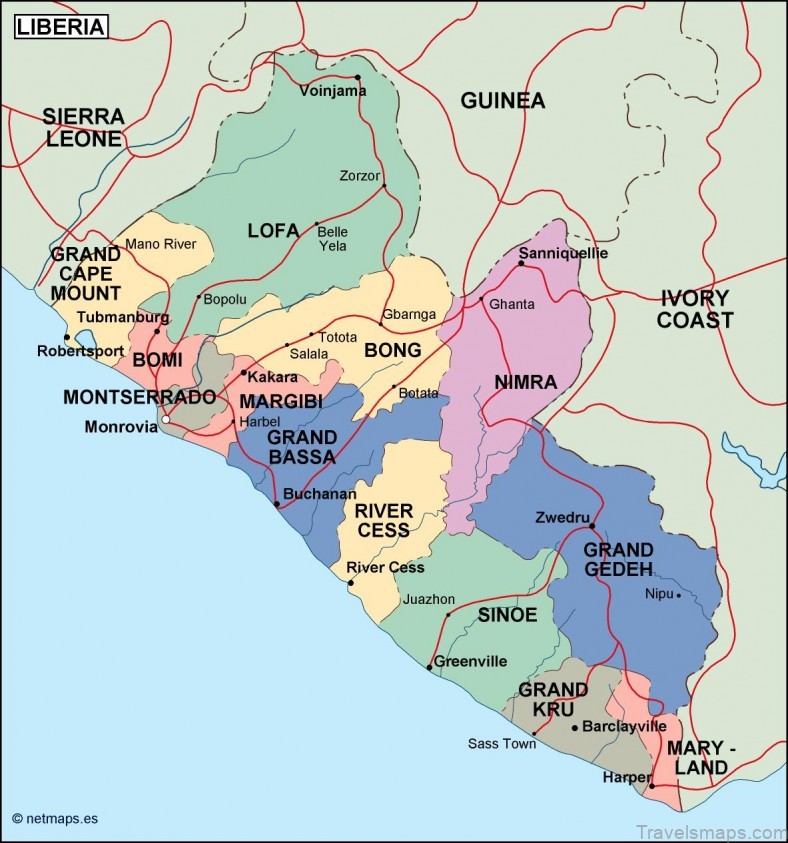 liberia travel guide for tourist map of liberia 5