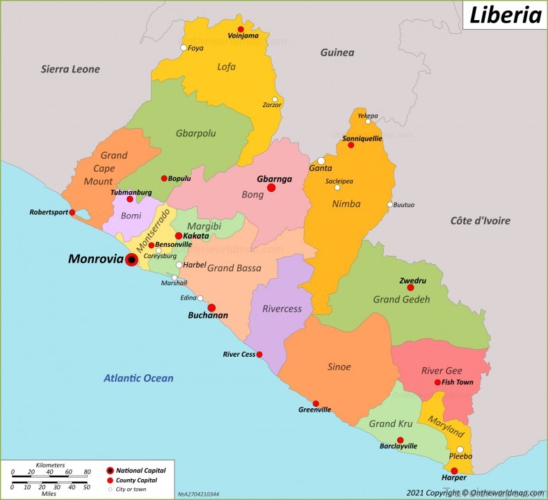 liberia travel guide for tourist map of liberia 6