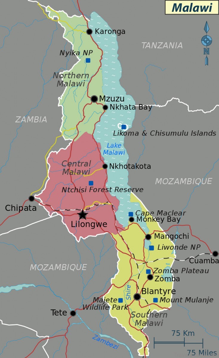 malawi travel guide for tourists map of malawi
