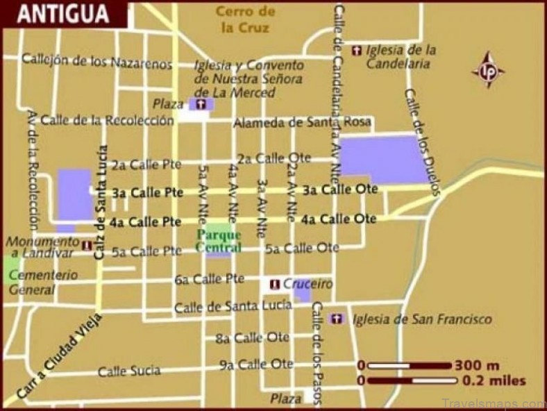 map of antigua guatemala 3