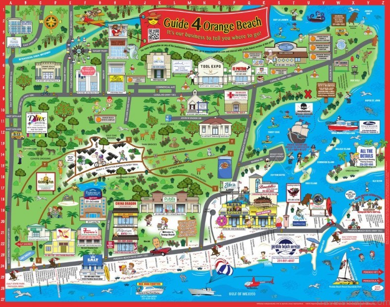 map of orange beach orange beach travel guide for tourists 2
