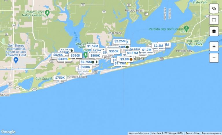 Map of Orange Beach Orange Beach Travel Guide For Tourists ...