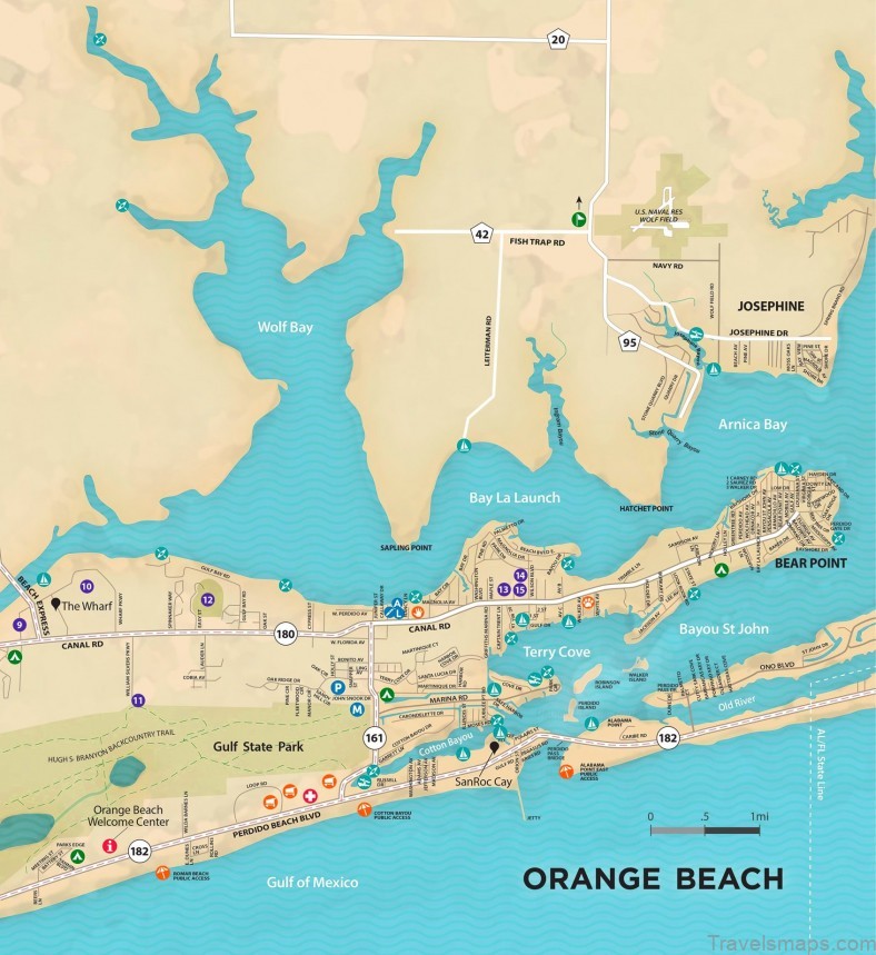 map of orange beach orange beach travel guide for tourists 5