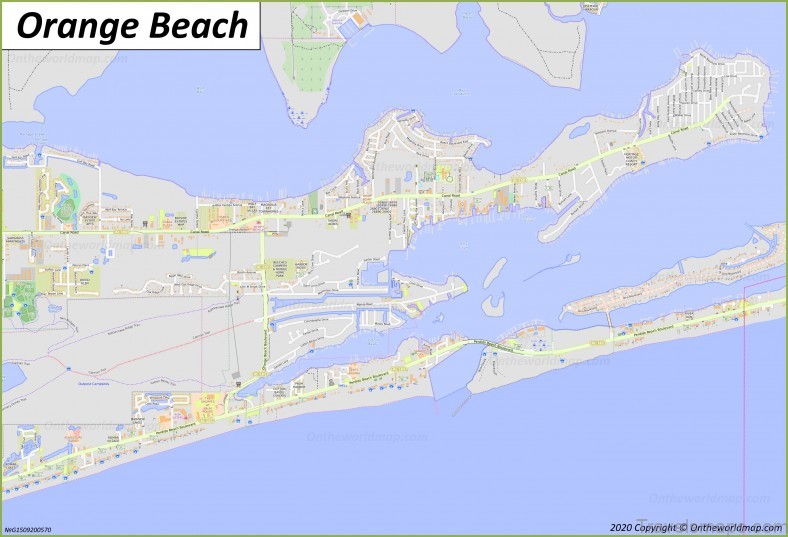 map of orange beach orange beach travel guide for tourists