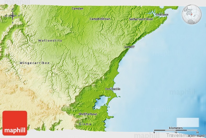 map of wollongong a travel guide for tourist 1