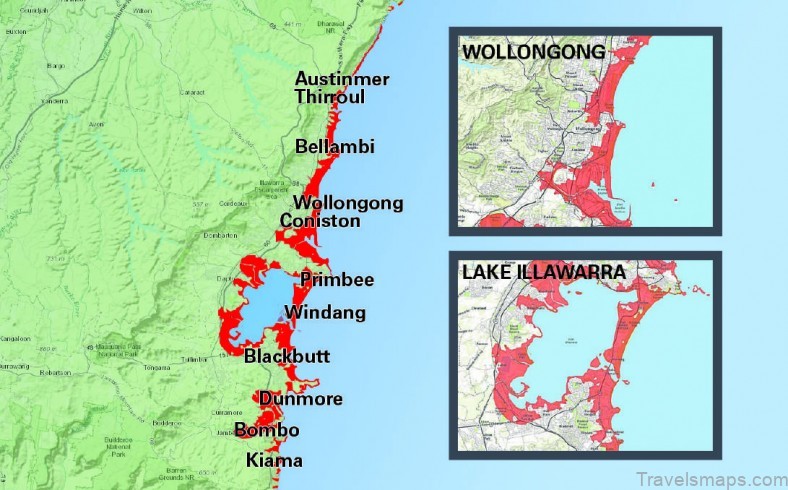 map of wollongong a travel guide for tourist 3
