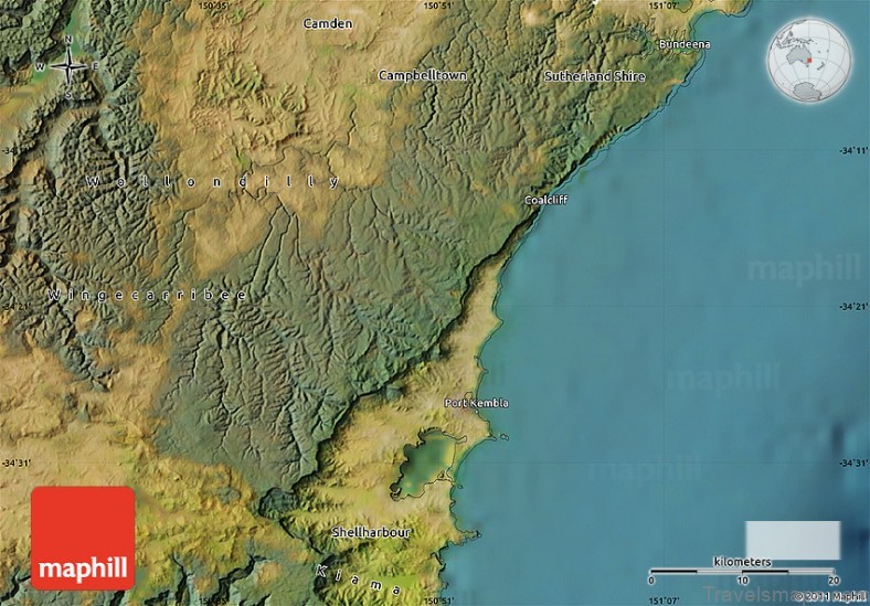 map of wollongong a travel guide for tourist 4