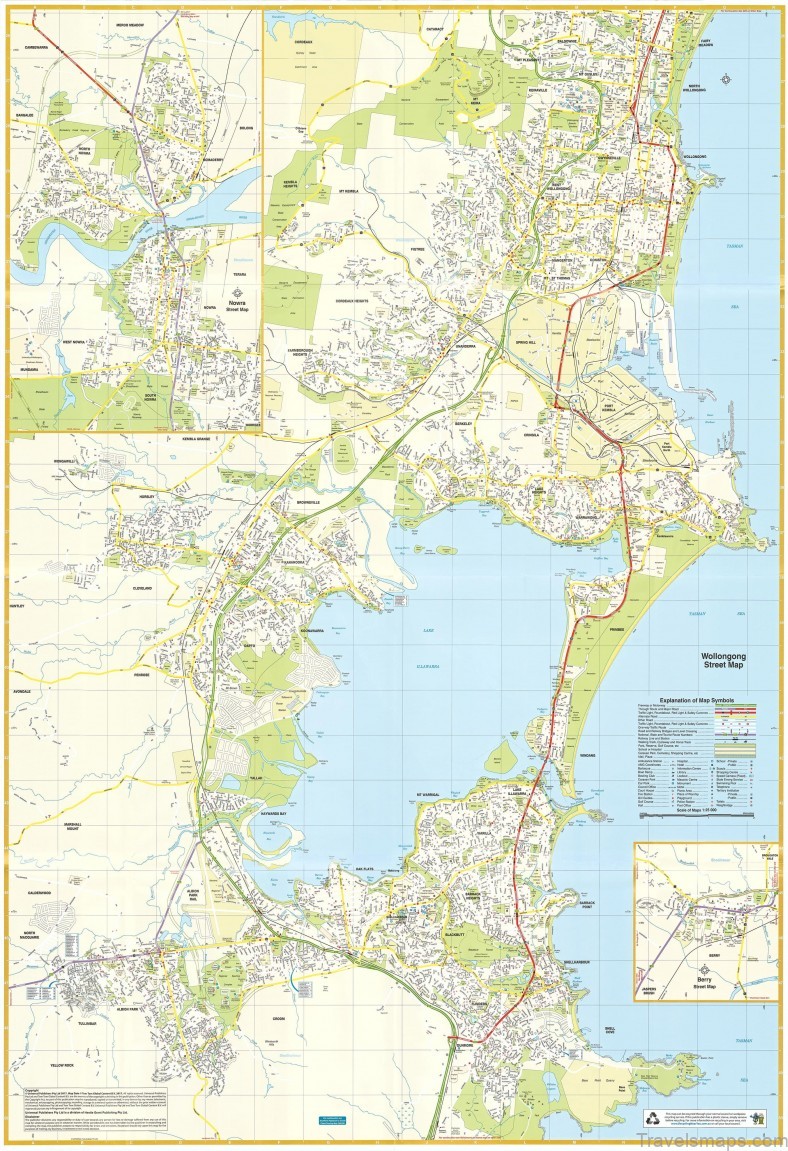 map of wollongong a travel guide for tourist 5