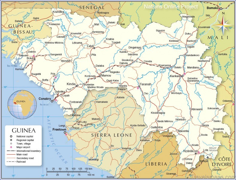 maps of guinea from west to east a travel guide for tourists 1