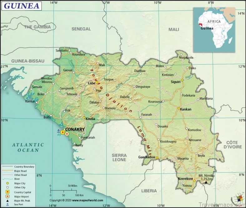 maps of guinea from west to east a travel guide for tourists 3