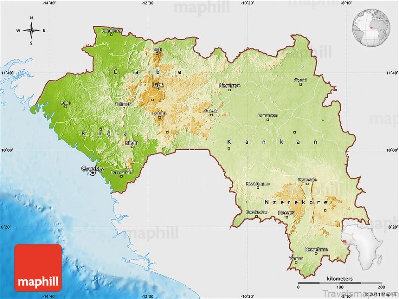 maps of guinea from west to east a travel guide for tourists 5