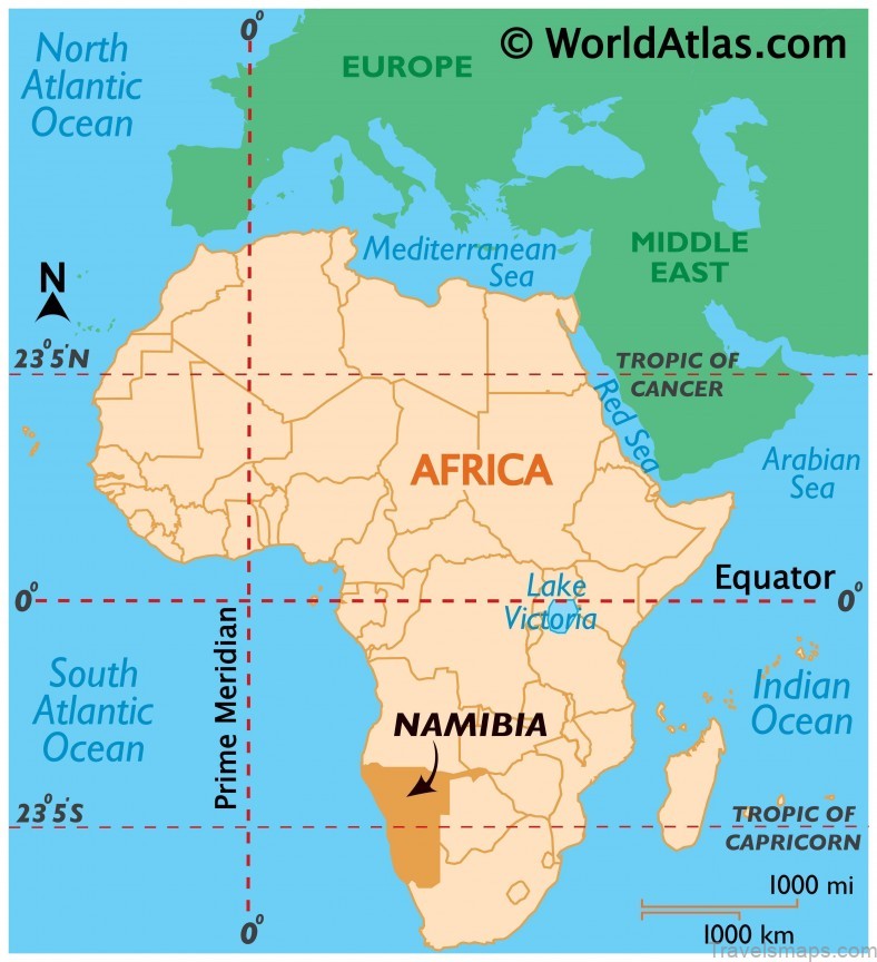 namibia travel guide a detailed map of namibia 5
