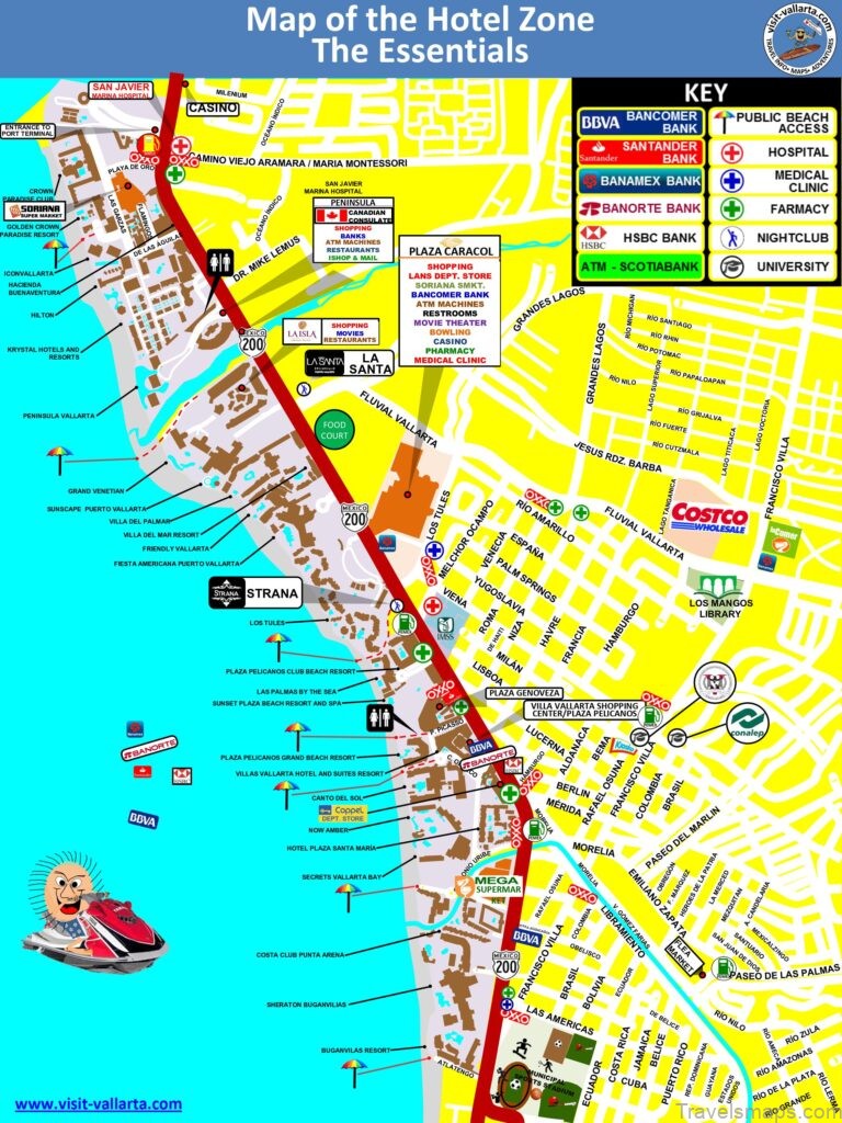 puerto vallarta travel guide for tourist map of puerto vallarta 3