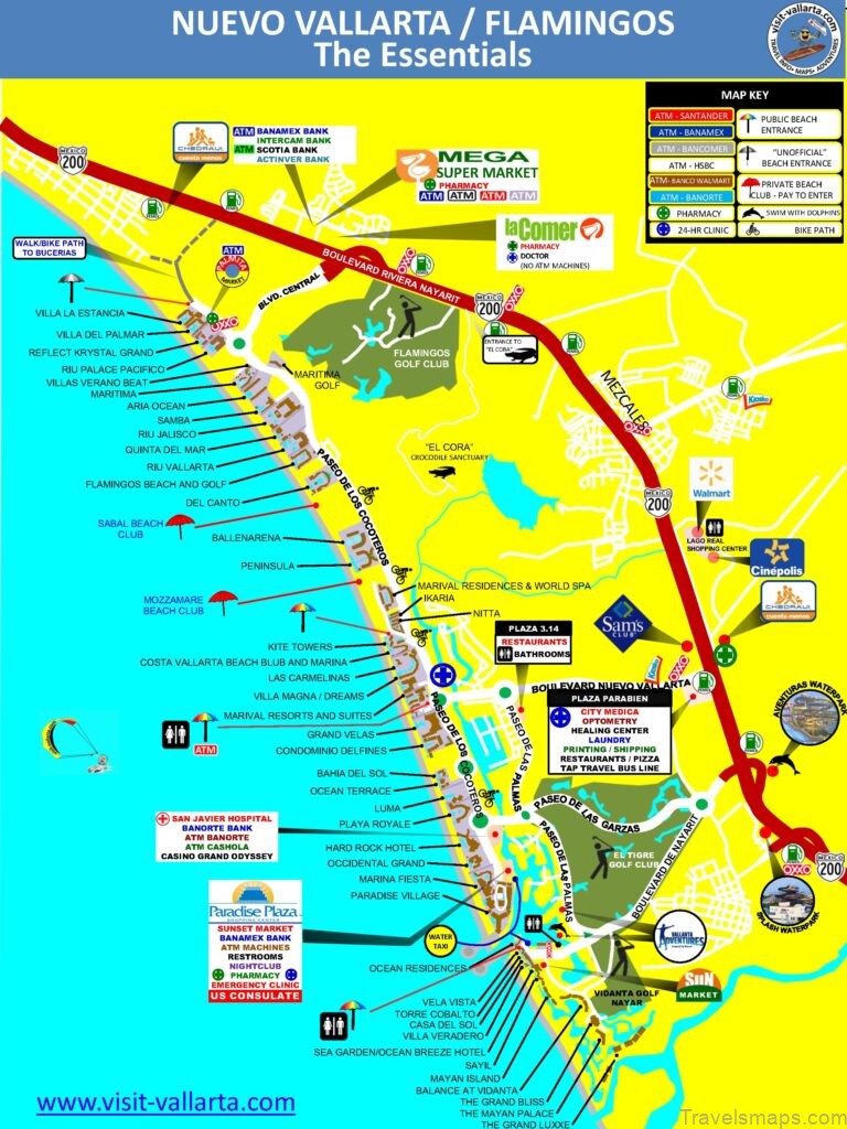 puerto vallarta travel guide for tourist map of puerto vallarta 4