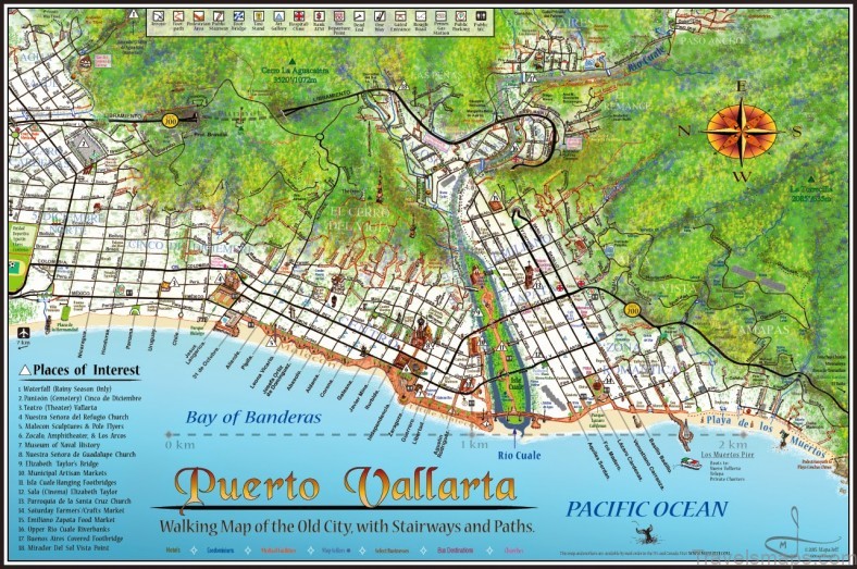 puerto vallarta travel guide for tourist map of puerto vallarta 5
