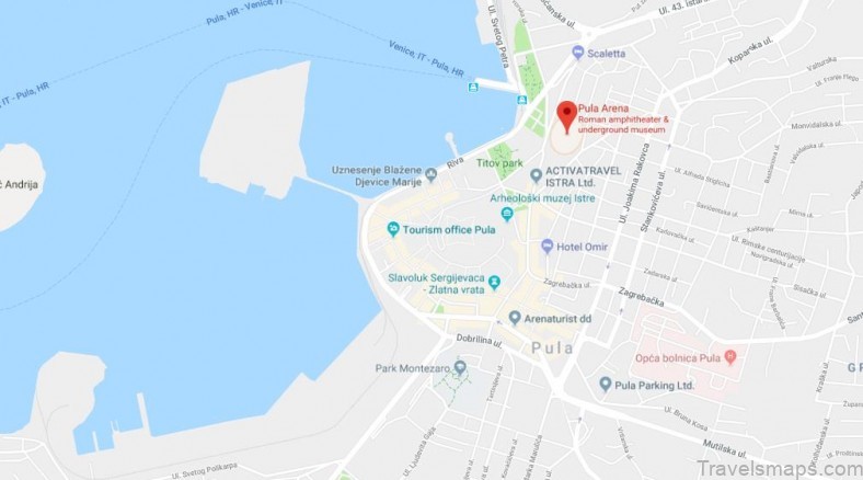 pula travel guide for tourist map of pula 8