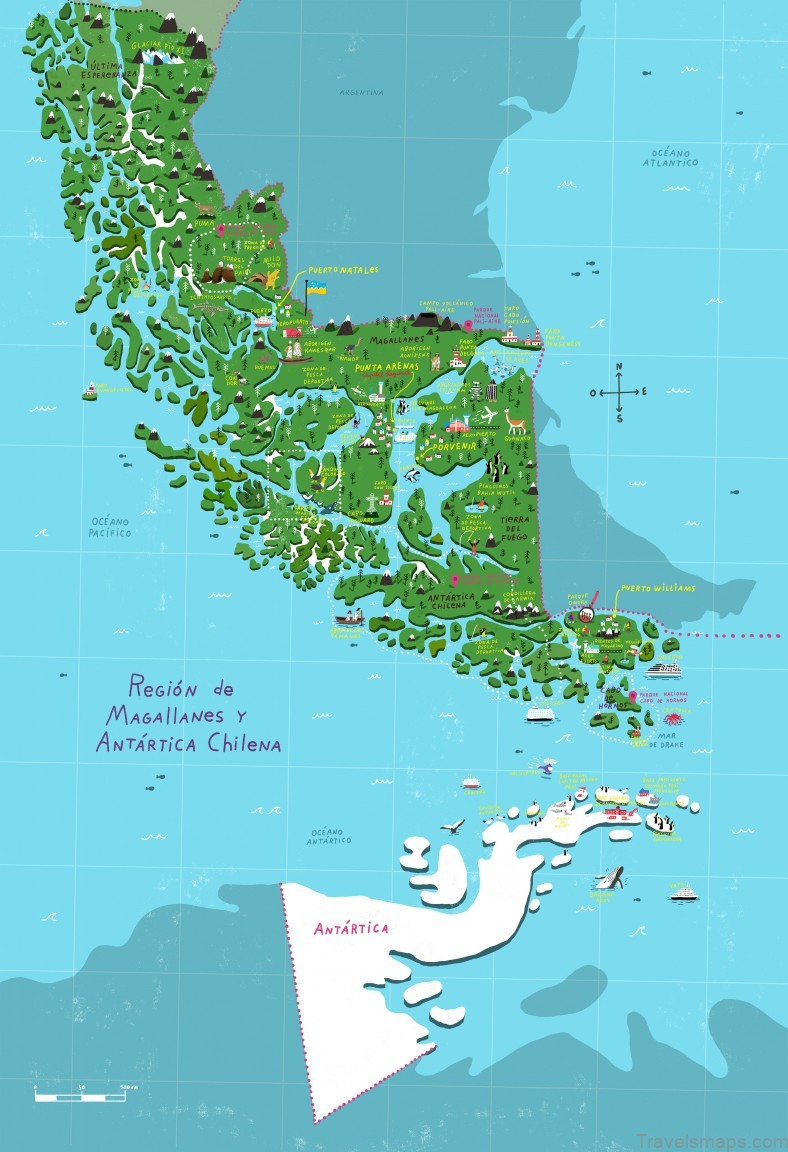 punta arenas travel guide for tourists map of punta arenas