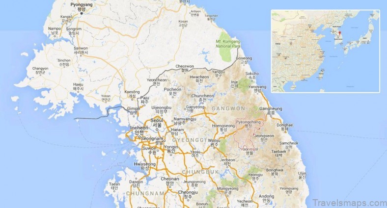 pyeongchang travel guide for tourists map of pyeongchang