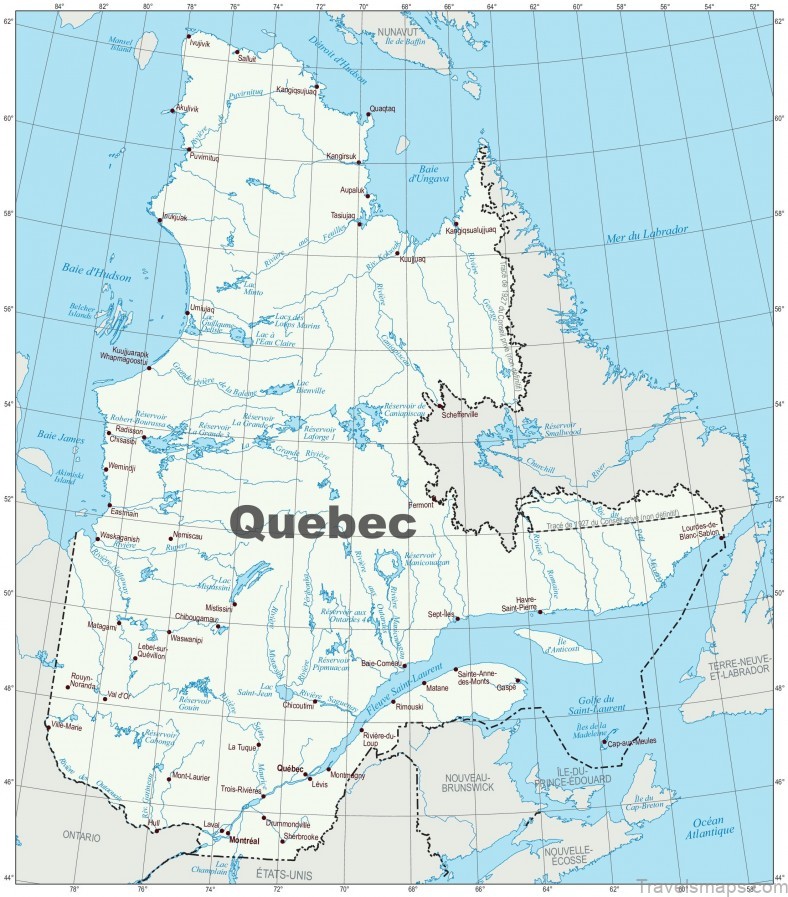 quebec travel guide for tourist map of quebec 1