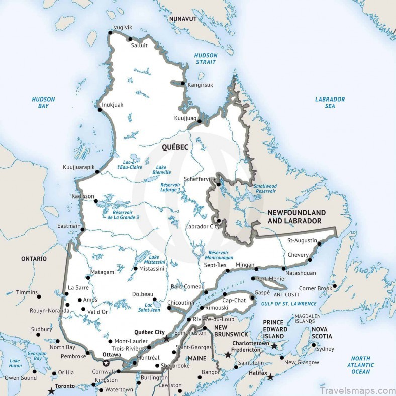 quebec travel guide for tourist map of quebec