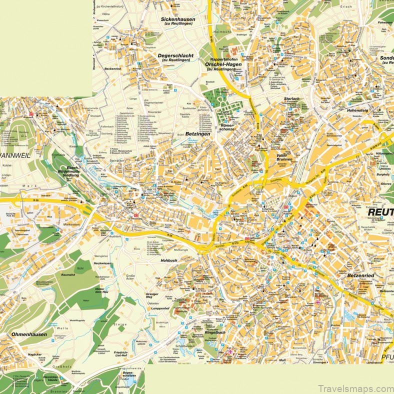 reutlingen travel guide for tourist map of reutlingen 6