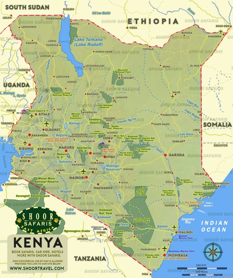 the best kenya travel guide map 9