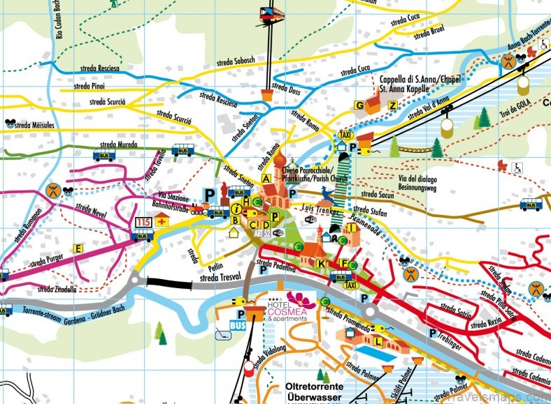 the maps of ortisei the best things to do in ortisei 1