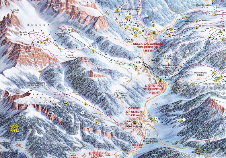 the maps of ortisei the best things to do in ortisei 3